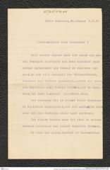 Nachlass Franz Steindachner, Brief von Albert Stephani an Franz Steindachner (01.08.1902), Inv.Nr. 513.01, Seite 1